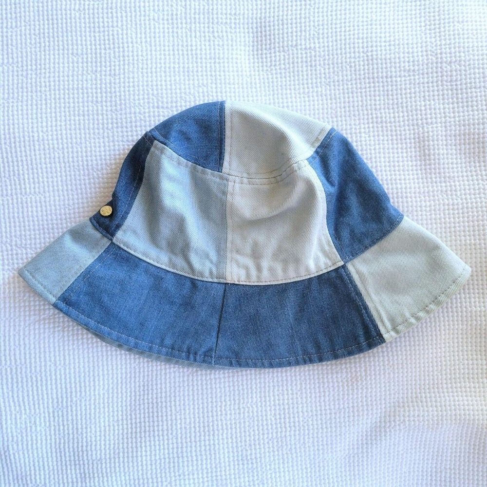Men's Blue and White Hat